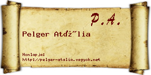 Pelger Atália névjegykártya